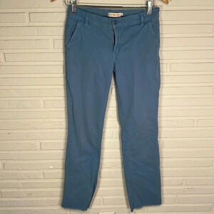 Tory Burch Blue Corduroy Cotton Stretch Skinny Pants, Women’s Size 25